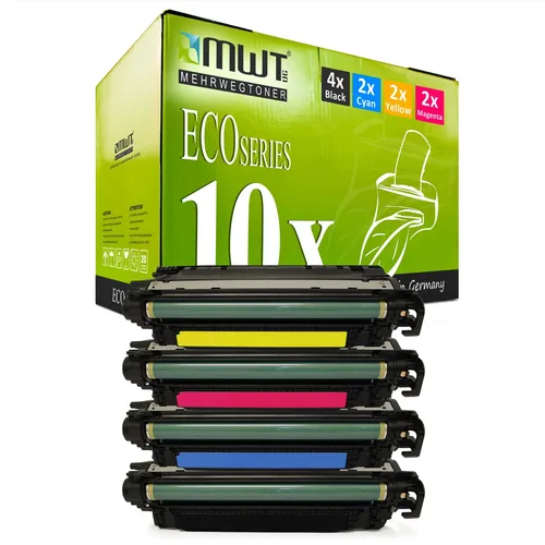 10x Toner f�r HP LaserJet Enterprise 500 color M 551 575 xh c f dn n, CMYK