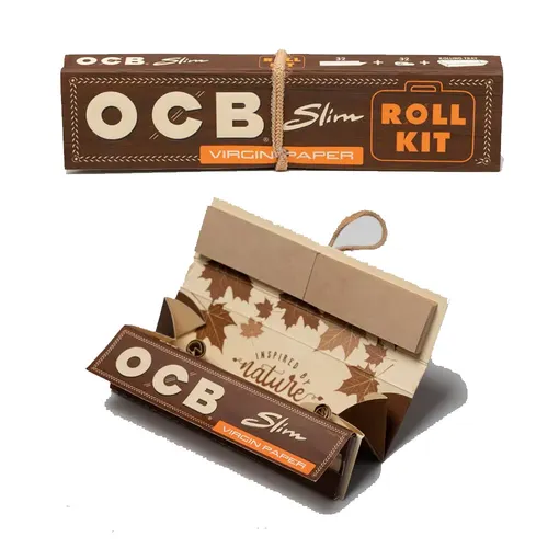 OCB KS Virgin ungebleicht Slim Roll Kit 32 Filter Tips + 32 King Size Paper 1 x
