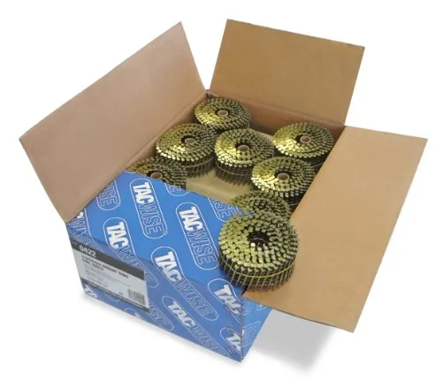 Tacwise Coilnägel 0422, 9000 Stück, 16 Grad, blank, Ringschaft, 2,5 x 50mm