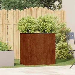 vidaXL Pflanzkübel Rostig 80x40x80 cm - Garten-Zubehör: Wetterfester Stahl mit korrosionsbeständiger Rostschicht, ideal für langlebige und wartungsfreie Bepflanzung in Gärten, Balkonen und Terrassen.