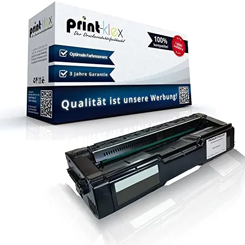 Print-Klex Tonerkartusche kompatibel für Ricoh SP C 250 SP C 250 DN SP C 250 e SP C 250 sf SP C 250 sfw SP C250DN SP C250E SP C250SF SP C250SFW SPC Black Schwarz BK K
