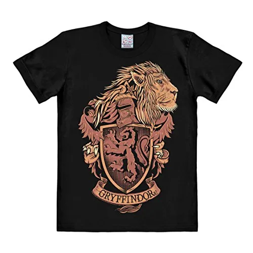 Logoshirt® Harry Potter Gryffindor Wappen T-Shirt für Damen & Herren - Offiziell lizenziertes Harry Potter T-Shirt mit Gryffindor Wappen. Aus 100% Baumwolle, angenehm zu tragen und langlebig dank hochwertigem Siebdruck. Ideal für Fans und Alltag!
