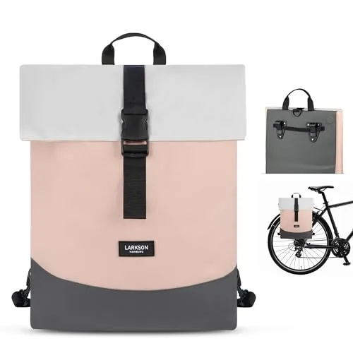 LARKSON Fahrradtaschen für Gepäckträger Damen Grau in pink von Larkson