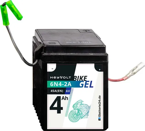 HeyVolt BIKE GEL Motorradbatterie 6-6N4-2A 00411 6V 4Ah von HeyVolt