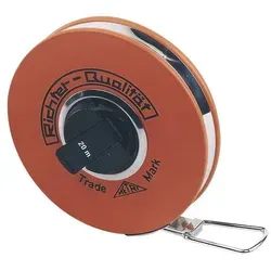 RICHTER Stahlmaßband Metri - 20 m - Präzises 20 m Stahlmaßband mit robuster Kunststoffkapsel und Klappkurbel. Ideal für Handwerker und Bauprojekte, bietet hohe Genauigkeit und einfache Handhabung.