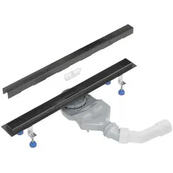Aquabad® Duschrinne Slim Edelstahl Schwarzmatt 80 cm von Aquabad