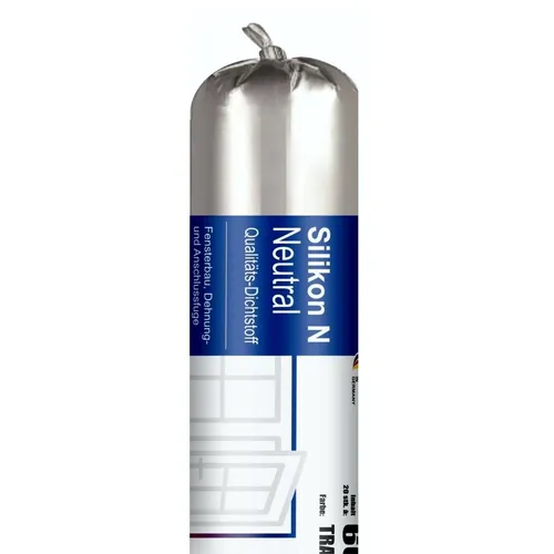 Silikon N Bausilikon Anschlussfugen Fenster Dichtstoff Beutel Transparent 400ml