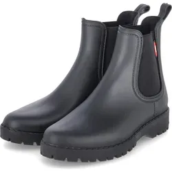 Kaerlek Damen Chelsea Boots Gummistiefel Schwarz mit Wechselfußbett - Wanderschuhe mit verstärkter Ferse und elastischen Seiteneinsätzen, ideal für Komfort und stilvolles Design beim Outdoor-Abenteuer.