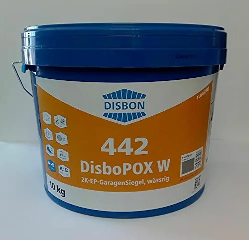 Caparol DisboPOX W 442 2K-EP-Garagensiegel, RAL 7037 Staubgrau, 10kg