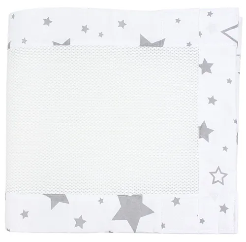 TupTam Bettnestchen 3D Mesh, Gitterstäbe Schutz für Babybett - Nestchen aus atmungsaktivem 3D Mesh für optimale Luftzirkulation und Schutz vor Sprossen. Mit stabilen Klettverschlüssen und dekorativen Designs in Rosa, Grau oder Blau.