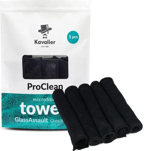 Kavalier Mikrofaser Glastuch-Set 5 Stück 41x41 cm