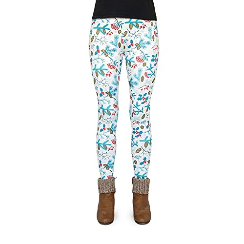 cosey- Christmas Line Leggings- in verschiedenen Weihnachtsmotiven (Einheitsgrößen) (Winterwald)