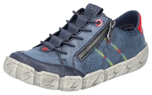 Rieker Damen Low-Top Sneaker L0357 - Damen-Sneaker mit stylishen Keilabsatz, ideal für Freizeit und Alltag, aus hochwertigem Kunstleder für optimalen Tragekomfort.