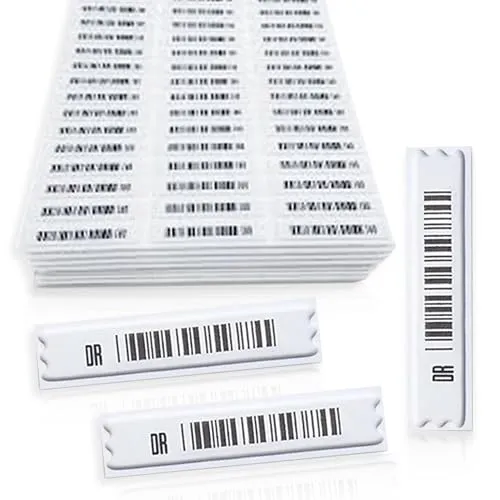 1000pcs Sicherheitsaufkleber EAS AM DR Acoustic Magnetische Stickeretiketten Softtags gegen Store Diebstahl. Passend für AM 58Khz. erkennungssystem. Selbstklebende Sicherheitstags durch ShopControl