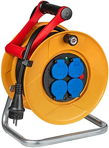 Brennenstuhl 1079341 Kid Pro IP44 Kabeltrommel 15 m in gelb von brennenstuhl