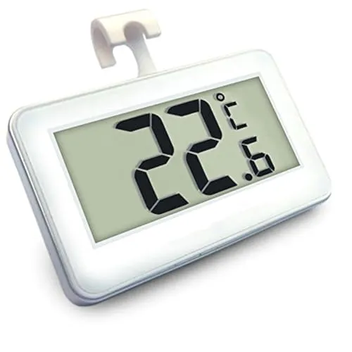 Digital-Tiefkühltruhe-Thermometer mit großer LED-Anzeige - Kühlschrankthermometer mit drei Platzierungs-Modi und einfacher Bedienung. Ideal für präzise Temperaturüberwachung in Kühlschrank oder Gefrierschrank.