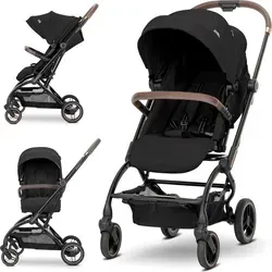 Kinderbuggy drehbarer Sportwagen bis 22 kg, vorwärts/rückwärts, Lorelli Makaya - Schwarz