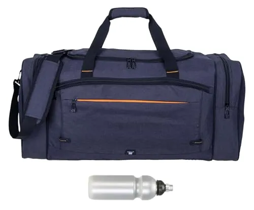 Sporttasche Accent 1358 XL mit Trinkflasche - Klassische Sporttaschen mit 55 Litern Volumen, ideal für Sport & Reisen. Praktische U-Öffnung, Außentaschen für Schuhe und Wertsachen, inkl. Trinkflasche für unterwegs.