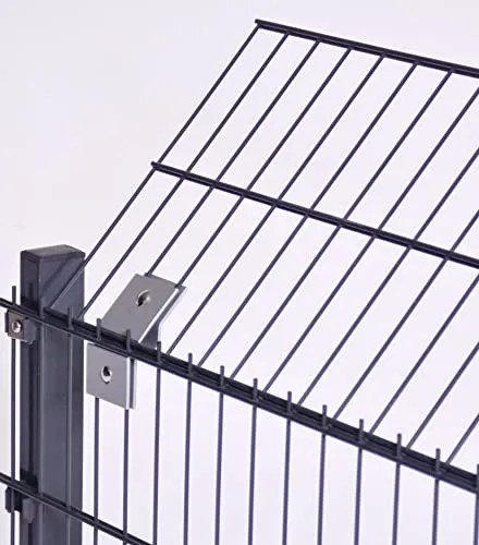 Zaun-Nagel Übersteigschutz Adapter Abwinklung Doppelstabmattenzaun Mattenhalter für Gittermattenzaun Umbauadapter für Stahlzaun Sicherheitszaun Gartenzaun Stabmatten Zaun Zäune