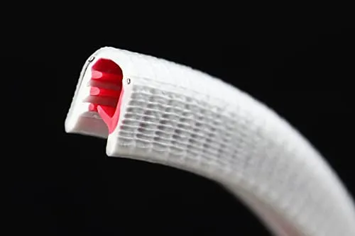 SMI-Kantenschutzprofil KS3-6W für 3-6mm PVC mit Stahleinlage Weiß selbstklemmend ohne Kleber - Kantenschutz, Kederprofil, Kantenprofil, Kantenschutzleiste für Autotüren, Bleche (1 m)