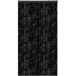 Arsvita Flauschvorhang 90 cm x 220 cm – Unistreifen Schwarz - Fenstervorhänge – Vielseitiger Flauschvorhang für Innen- und Außenbereiche, schützt vor Insekten und sorgt für ein angenehmes Raumklima.