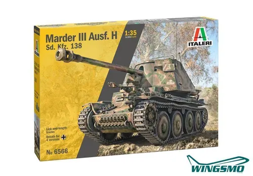 Italeri 6566 1:35 Dt. Sd.Kfz.138 Marder III AUSF. H - Detaillierter Modellbausatz für echten Modellbau-Spaß, ideal für Hobbyisten und Bastler