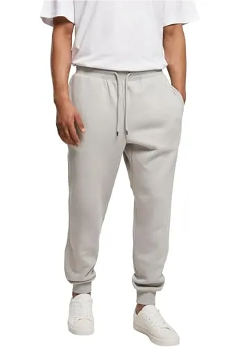 URBAN CLASSICS Herren Basic Sweatpants - Herren-Stoffhosen mit 80% Baumwolle für höchsten Tragekomfort, ideal für Sport und Freizeit, ausgestattet mit seitlichen Taschen und verstellbarem Kordelzug für perfekten Sitz.