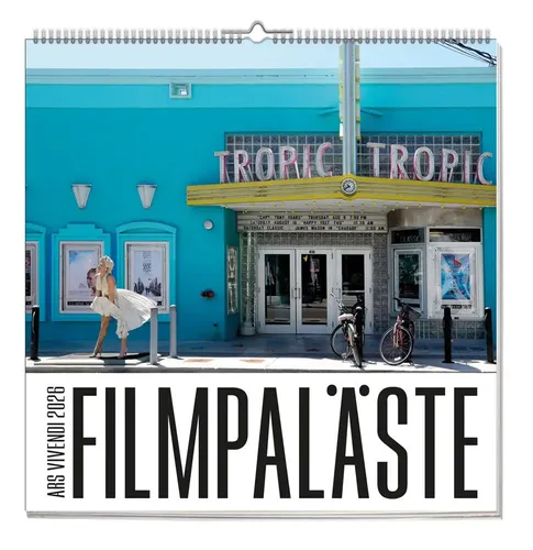 Filmpaläste 2026 Wandkalender - Kalender für das Jahr 2026 mit 12 Seiten, ideal für Film- und Theaterliebhaber. Hochwertiger Wandkalender in deutscher Sprache von Ars Vivendi.