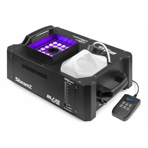 BeamZ Blaze1800 - Nebelmaschine mit Lichteffekt 1800 Watt, vertikal und horizontal Rauchmaschine mit 24x4W LED Spots, für professionelle Shows, Veranstaltungen, Hochzeiten, DJs, und Partys