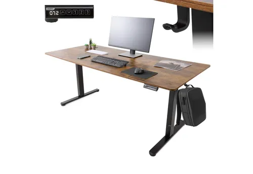Arebos Schreibtisch Computer-Bürotisch 180 x 80 cm - Höhenverstellbarer Kinderschreibtisch mit Memory-Funktion, ideal für ergonomisches Arbeiten im Homeoffice und Büro. Flexibel von 72 bis 118 cm einstellbar für mehr Bewegung und Wohlbefinden.