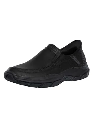 Skechers Herren Smooth Leather Sneaker, BBK (Black/Black), 48.5 EU - Herren-Sneaker aus glattem Leder, stilvoll und bequem für den täglichen Gebrauch.