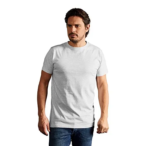 Premium T-Shirt Herren, Hellgrau-Melange, XXL