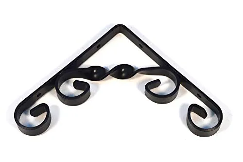 Regalträger Wandkonsole Regalbodenträger Antik Schabby Regalwinkel Schwarz (2, 13х13)