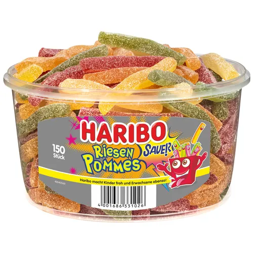 Haribo Riesen Pommes saure fruchtig und leckere Fruchtgummi 1200g