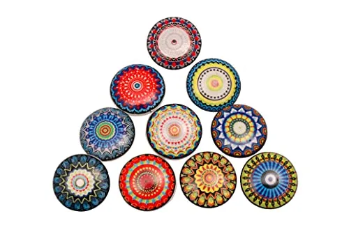 Knobsworld 20 bunte Keramik-Knäufe, Schrankgriff, Schubladengriff, für Küche