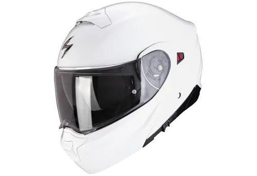 Scorpion Exo-930 Evo Solid Weiss 2XL - Vielseitiger Klapphelm - Motorradhelm mit abnehmbarem Kinnteil für maximale Flexibilität und Sicherheit. Aus Polycarbonat, mit Pinlock MAXVISION für klare Sicht und hypoallergenem Innenfutter für optimalen Komfort.