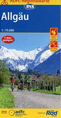 ADFC-Regionalkarte Allgäu, 1:75.000, mit Tagestourenvorschlägen, reiß- und wetterfest, E-Bike-geeignet, GPS-Tracks Download (ADFC-Regionalkarte 1:75000)