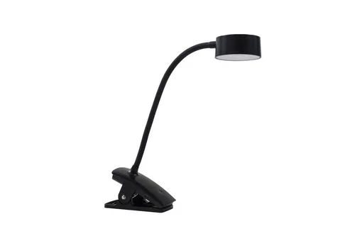 Lindby Klemmleuchte Maori, LED, Metall, Schwarz Farbwechsel warmweiß / tageslicht IP20, 1 x 2 W LED, Farbwechsel warmweiß / tageslicht