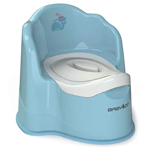 BABYLON Kinder Töpfchen mit Deckel Royal, Kinder Toiletten mit Herausnehmbarer Schüssel, Groß Kinder Klo, Nachttopf für Kinder/WC Sitz Topf, Jungen/Mädchen Kindertöpfchen ab 1 Jahr, Baby Zubehör Blau