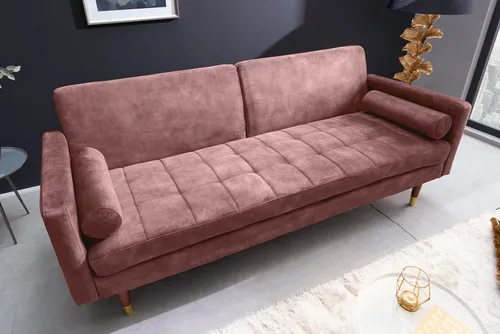 riess-ambiente Schlafsofa COUTURE 200cm altrosa/braun-gold in pink von Riess-Ambiente