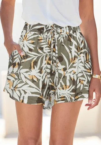 Vivance by Lascana Shorts aus luftigem Viskosejersey mit Alloverdruck, kurze Strandshorts mit Taschen, Sommerhose