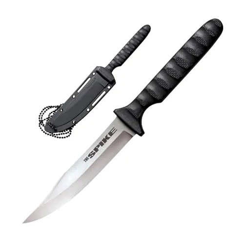 Cold Steel Bowie Spike Outdoormesser - Taschenmesser mit Clip Point Klinge und Satin Finish, ideal für Outdoor-Abenteuer und extrem scharf für vielseitige Anwendungen.