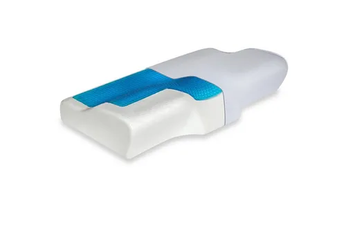 Vitabo Nackenkissen mit Gel-Auflage, ergonomisch für Seitenschläfer - Kissen für erholsamen Schlaf, mit atmungsaktiver Gel-Auflage und ergonomischem Design für optimale Unterstützung und Entlastung.
