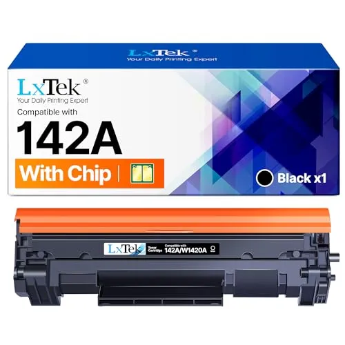 LxTek 142A Toner mit Chip kompatibel mit Toner HP LaserJet M140W für HP 142A W1420A 142X W1420X für LaserJet Pro M110w M110 MFP M140w M140 M139w M139 (Schwarz, 1 Pack)