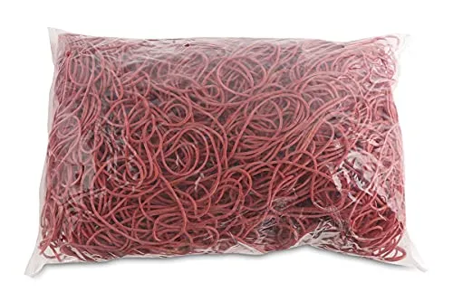 OFFICE PRODUCTS Gummibander Durchmesser: 80mm Farbe: Rot/Gewicht: 1000g - 1 kg/Haushaltsgummi Gummiringe Gummi/Kautschuk 60% / Gummis für Zuhause Büro Schule