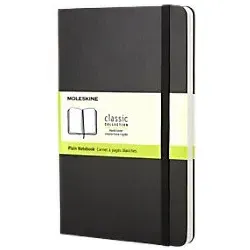 MOLESKINE Notizbuch Classic Collection fester Einband ca. DIN A5 blanko, schwarz Hardcover 240 Seiten, 1 St.