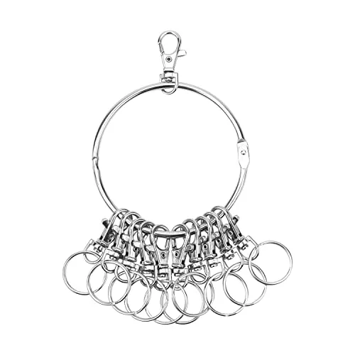 HASLED Multi-Schlüsselanhänger mit Abnehmbaren Metallringen für Geschäft, Zuhause & Immobilienverwaltung
