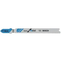 Bosch Stichsägeblatt T 118 A - 25 Stück für Metall - Sägeblätter aus HSS, ideal für präzise Schnitte in Metall. Perfekt für Heimwerker und Profis.