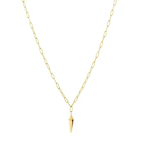 Liebeskind Berlin Edelstahlkette mit Pendulum-Anhänger - Edelstahlkette mit coolen Pendulum-Anhänger, inspiriert von der Metropole, vereint klare Linien und geometrisches Design – das perfekte Trendaccessoire!