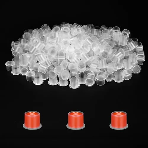 ATOMUS 300Pcs Tattoo Ink Cups with Base Pigment Cups M Ink Container for Tattoo Kit Tattoo Supplies